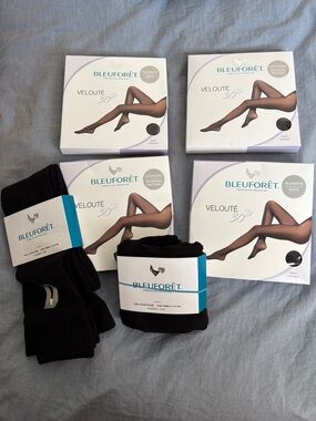 Bleuforêt Tights & Leggings Bundle – Size M – Made in France – Nylon + Cotton